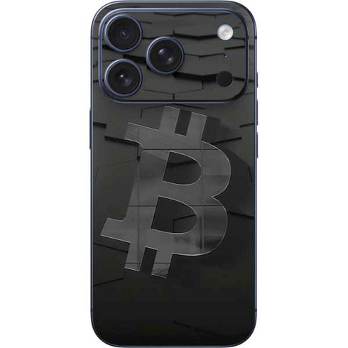 Bitcoin Textured Logo iPhone 17 Pro Skin